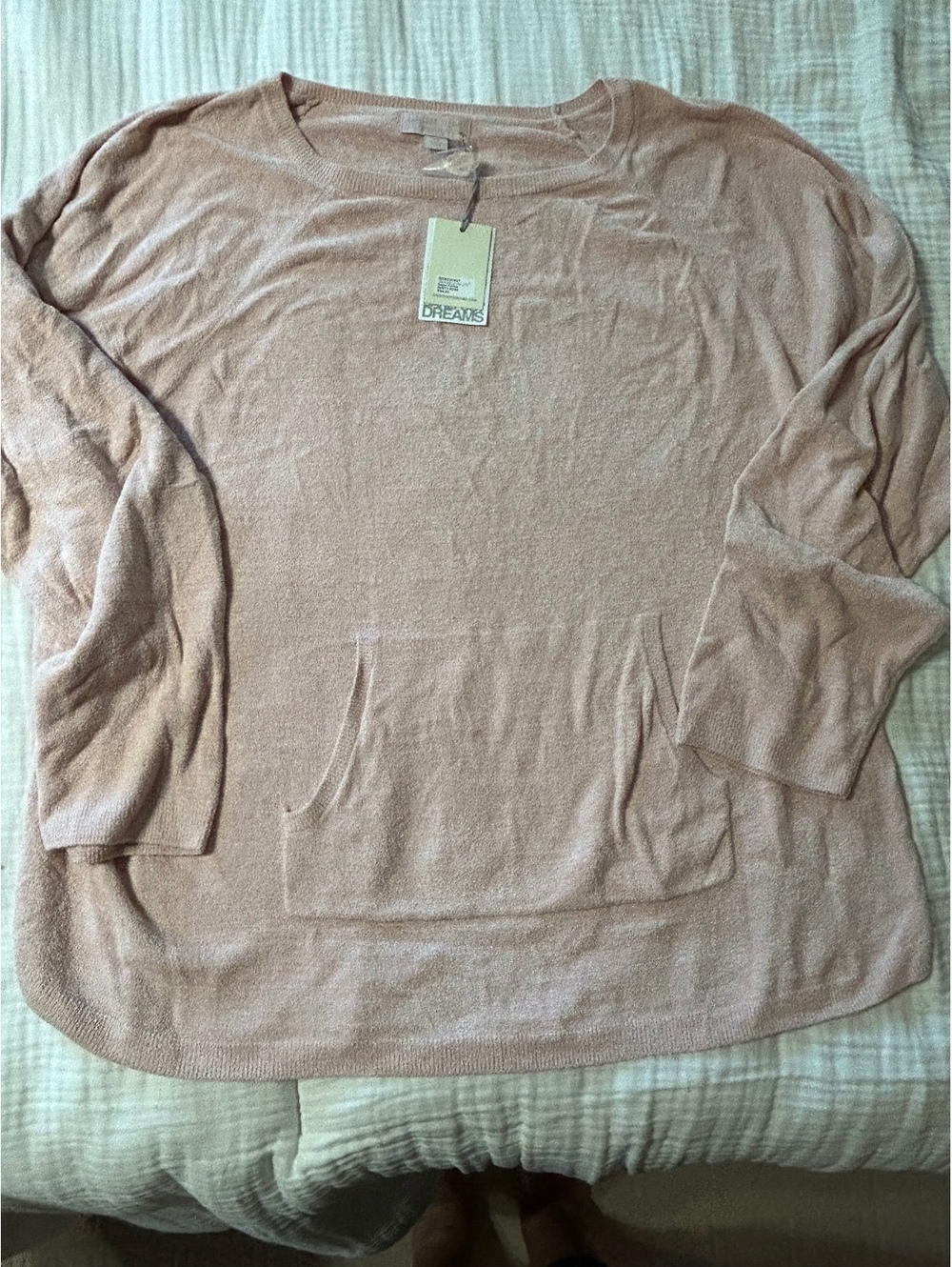 NWT Barefoot Dreams Raglan Pullover Kangaroo Pocket 3X